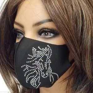 Custom designed Rhinestone face Masks